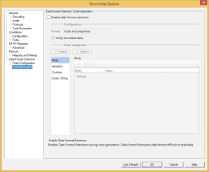 Data Format Extension - Code Generation