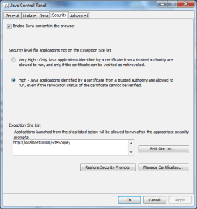 Java Settings