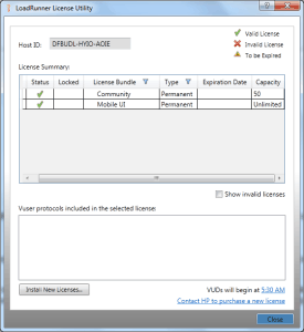 License Window
