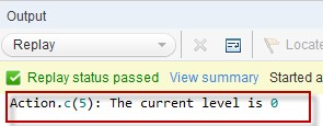 Loadrunner Output Window