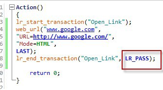 lr_end_transaction Example1