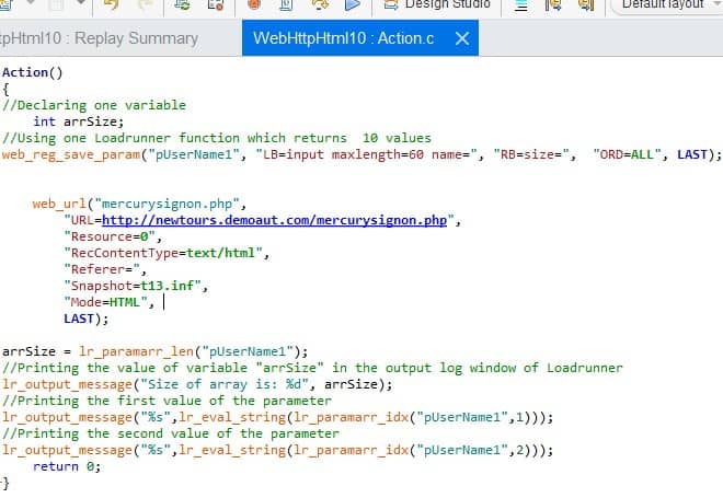lr_paramarr_idx Function in Loadrunner Example6
